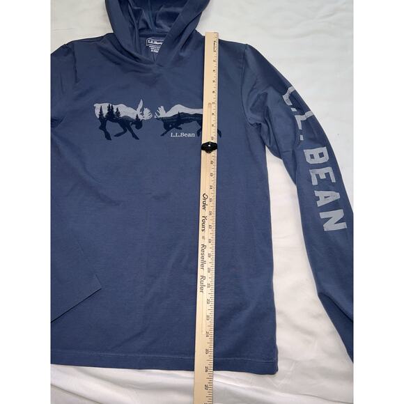 L.L. Bean Pajama Set Men Size S Blue Wicked Soft Knit Long-Sleeve Hoodie & Pants - Picture 4 of 16